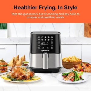 Nutricook Digital Air Fryer, 3.6 Liters, 1500 Watt, Silver Black – NC-AF204