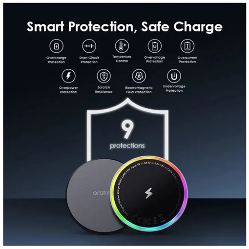 Oraimo PowerDock 15W Magnetic Wireless Charging Pad, OWH-1151