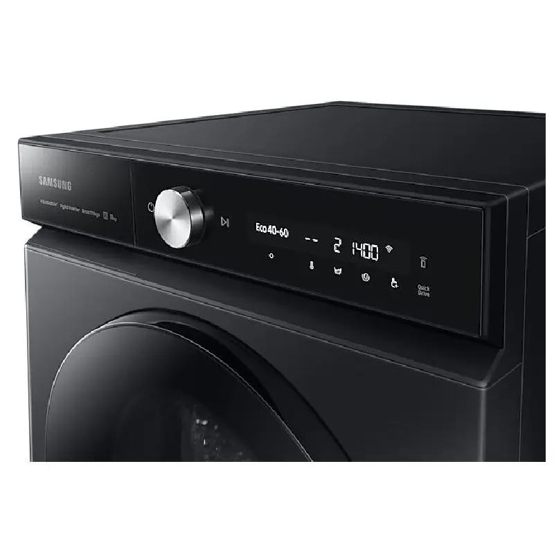Samsung Front Load Automatic Washing Machine, 11 KG, Inverter Motor, Black - WW11B1944DGBAS