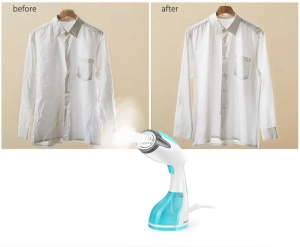 Black & Decker Handy Garment Steamer, 1200 Watt, White/Blue - HST1200
