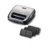 Kenwood Sandwich Maker 3 * 1 Waffle SMM02.000S - Black and Silver