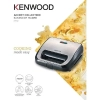 Kenwood Sandwich Maker 3 * 1 Waffle SMM02.000S - Black and Silver